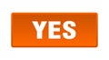 yes button. yes square isolated push button. Royalty Free Stock Photo