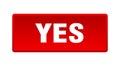 yes button. yes square isolated push button. Royalty Free Stock Photo