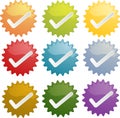 Yes checkmark seal illustration Royalty Free Stock Photo