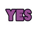 Yes comic words isolated icon Royalty Free Stock Photo