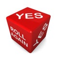 Yes Dice Royalty Free Stock Photo