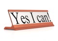 Yes I can table tag isolated Royalty Free Stock Photo