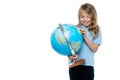 Yes I found my country on the globe Royalty Free Stock Photo