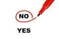 Yes and No Royalty Free Stock Photo