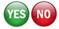 Yes no buttons Royalty Free Stock Photo