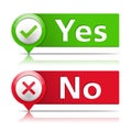 Yes and No Banners Royalty Free Stock Photo
