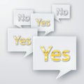 Yes and no bubbles Royalty Free Stock Photo