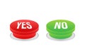 Yes and No button. Feedback concept. Positive feedback concept. Choice button icon. Vector stock illustration. Royalty Free Stock Photo