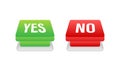 Yes and No button. Feedback concept. Positive feedback concept. Choice button icon. Vector stock illustration. Royalty Free Stock Photo