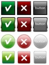 Yes/no buttons Royalty Free Stock Photo