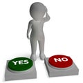 Yes No Buttons Shows Accept Or Refuse Royalty Free Stock Photo