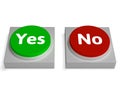 Yes No Buttons Shows Validation Or Check Royalty Free Stock Photo