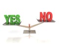 Yes or no choice 3d concept Royalty Free Stock Photo