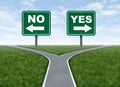 Yes or no decision Royalty Free Stock Photo