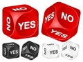 Yes no dice Royalty Free Stock Photo