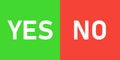 Yes no mark vector flat icon, green, red vote sticker Royalty Free Stock Photo