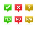 Yes, No, N/A Tags Royalty Free Stock Photo