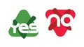 Yes Or No. Simple Vector Graphic Icons