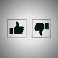 Yes and No. Thumb up and down icons,like and dislike buttons
