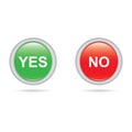 Yes and No web buttons vector design