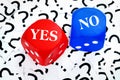 Yes or No word Royalty Free Stock Photo