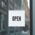 Shop Open Sign in Store Window