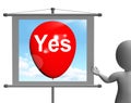 Yes Sign Means Affirmative Approval and Certainty Royalty Free Stock Photo