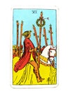 6 Six of Wands Tarot Card Yes Success Victory Triumph Achievement Awards Winning A Big Win