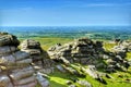 Yes Tor, part of the iconic tors situated on Dartmoor, Devon UK. Royalty Free Stock Photo