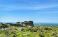 Yes Tor, part of the iconic tors situated on Dartmoor, Devon UK. Royalty Free Stock Photo