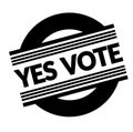 Yes vote black stamp Royalty Free Stock Photo