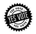 Yes Vote rubber stamp Royalty Free Stock Photo