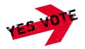 Yes Vote rubber stamp Royalty Free Stock Photo