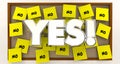 Yes Vs No Overcome Objections Sticky Notes Royalty Free Stock Photo