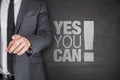 Yes you can on blackboard Royalty Free Stock Photo