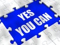 Yes you can concept icon means affirmative action and inspiration to succeed - 3d illustration