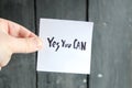 Yes you can - motivational inscription