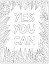 Yes you can. Quote coloring page. Affirmation coloring