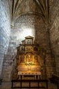 Yesa, Spain - Oct 27, 2022: The Monastery of San Salvador of Leyre at Yesa, Pyrenees, Navarra, Spain