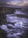 Yesnaby, Orkney - Cliffs and waves Royalty Free Stock Photo