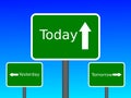 Yesterday Today Tomorrow Royalty Free Stock Photo