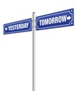 Yesterday Tomorrow Road Sign