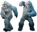 Yeti or abominable snowman 3D illustration Royalty Free Stock Photo