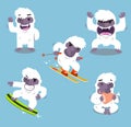 Yeti action set 1 Royalty Free Stock Photo