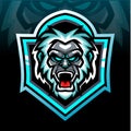 Yeti head mascot. esport logo design Royalty Free Stock Photo