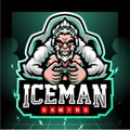 Yeti head mascot. esport logo design Royalty Free Stock Photo