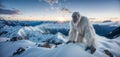 Yeti on Top of a Himalayan Mountain