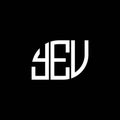 YEV letter logo design on white background. YEV creative initials letter logo concept. YEV letter design Royalty Free Stock Photo