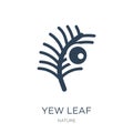 yew leaf icon in trendy design style. yew leaf icon isolated on white background. yew leaf vector icon simple and modern flat