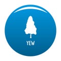 Yew tree icon blue Royalty Free Stock Photo